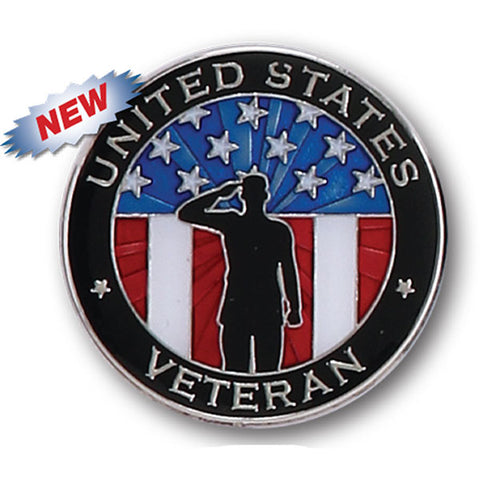"United States Veteran" Round Stock Pin - #404437