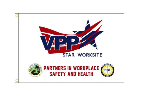 Indiana VPP Star Worksite Flag  Double Sided (New Version) - #403533