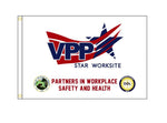 Indiana VPP Star Worksite Flag Single Sided 4x6 (New Version) - #1171805