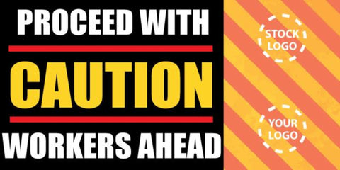 Proceed With Caution Banner - #225000