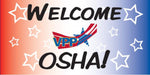 Welcome OSHA Stars & Stripes Banner - #403395B
