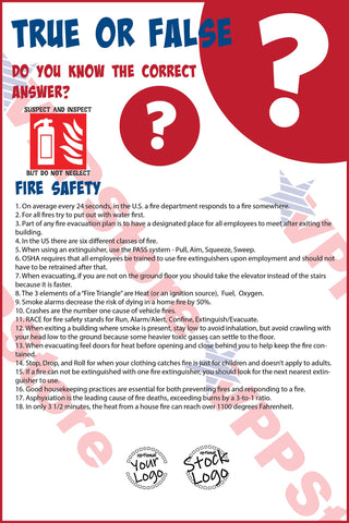 True False Fire Safety Poster - #402698P