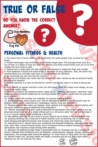 True False Personal Fitness & Health Poster - #402707P
