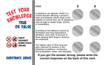 Substance Abuse True/False Knowledge Card Package  - #402723