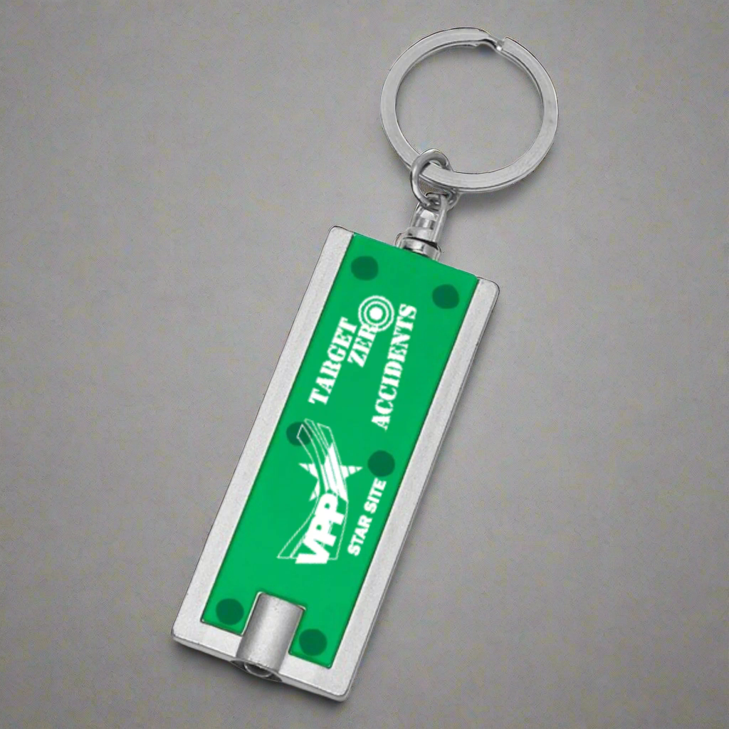 Rectangular LED Key Chain OSHA Target Zero Logo - #404180-1 – VPPStore Rectangular LED Key Chain OSHA Target Zero Logo - #404180-1 – VPPStore