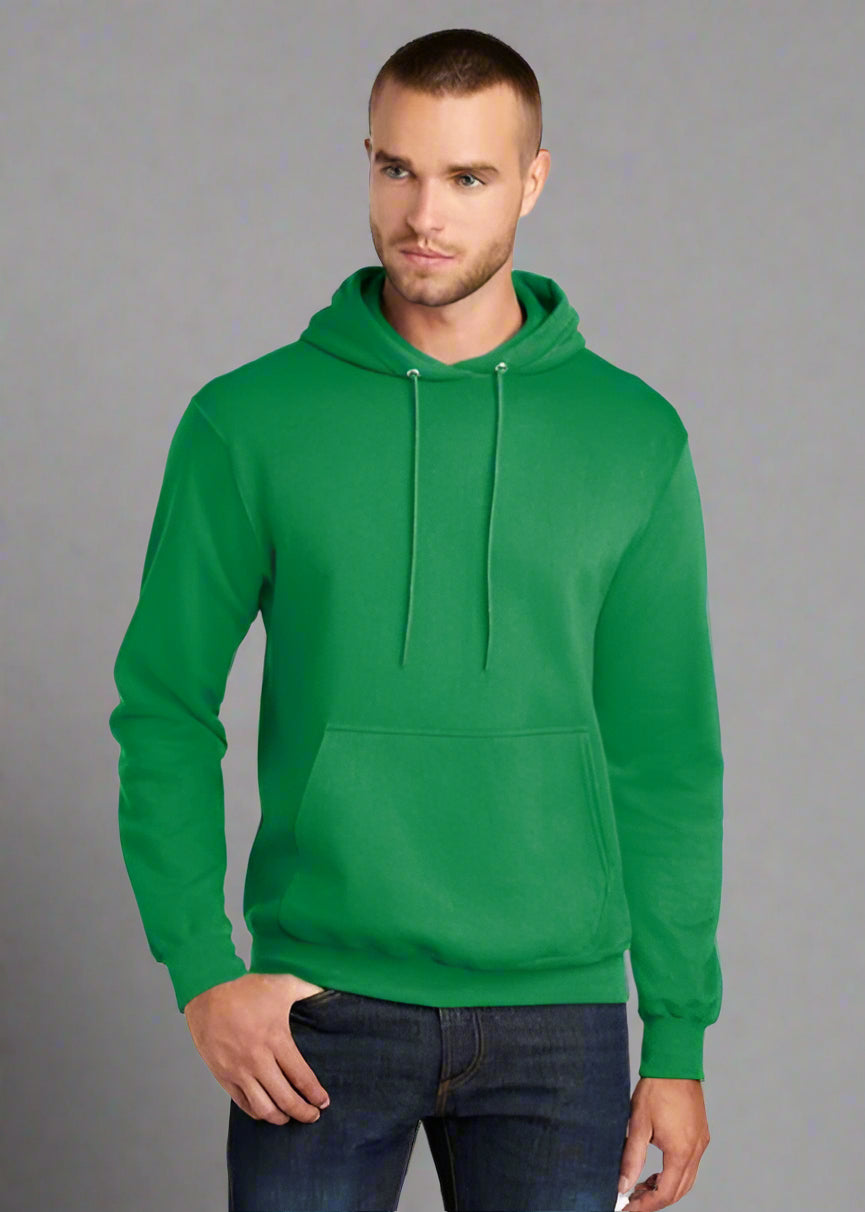 Embroidered Men's Pullover Hooded Sweatshirt  Dark Colors #400799-D