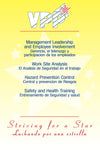 VPP (Management Leadership and Employee Involvement) program poster with text in multiple languages on a yellow background.