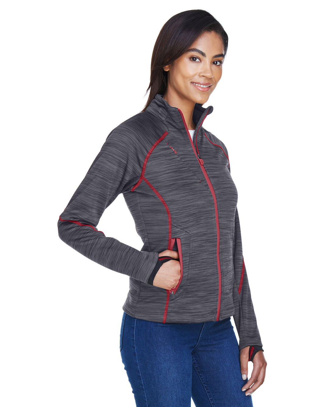 Embroidered North End Women's  Fleece Jacket  Full Zip With OSHA VPP Logo  #403245-1