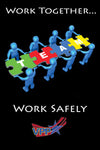 Teamwork concept with puzzle pieces spelling 'TEAM' against a black background, featuring VPP logo.