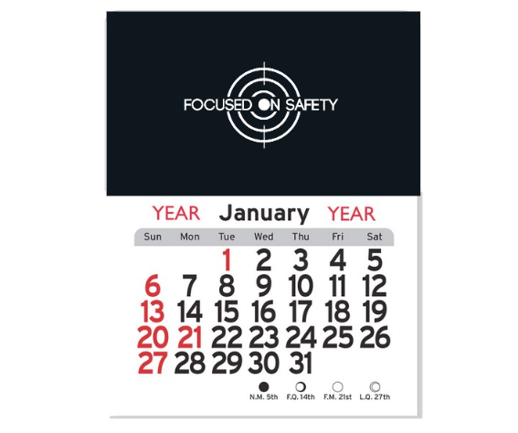 Adhesive Peel-N-Stick Rectangle Calendar  - #403701