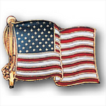 US American Flag Stock Pin - #404439