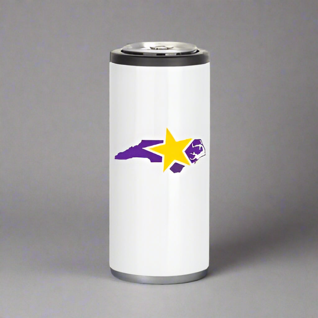 White 12 Oz. Stainless Steel Skinny Can Cooler # 404628