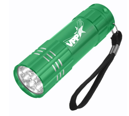 Aluminum Led Flashlight With Starp - #404660