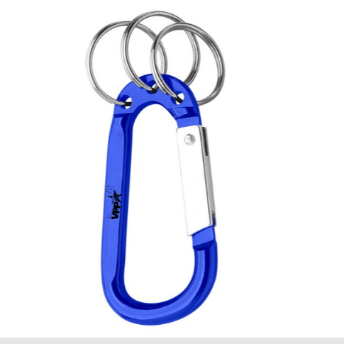 8mm Carabiner With Triple Split Ring - 404717