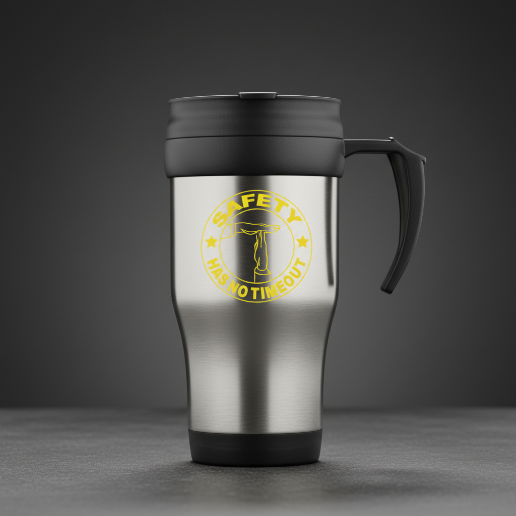 16 OZ Stainless Steel Slide Action Travel Mug  - #405212