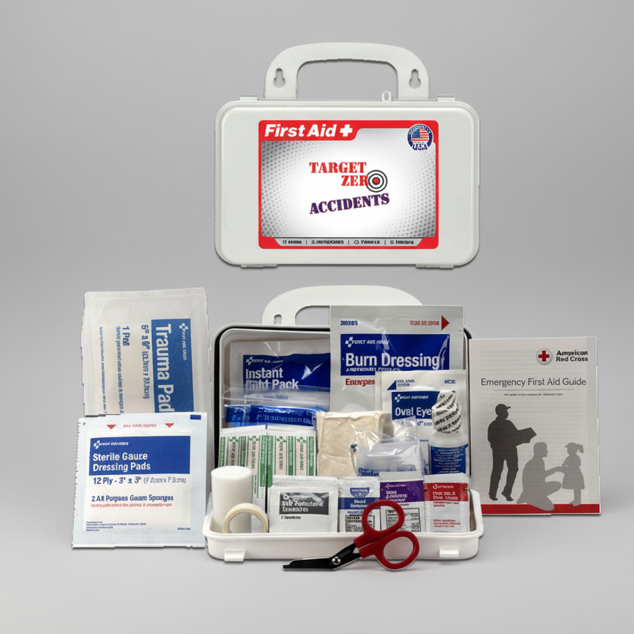 10 Person Bulk Plastic First AId Kit, Ansi Compliant  - #405214