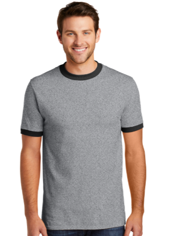 DTF Print Men's Core Cotton Ringer Tee#404866