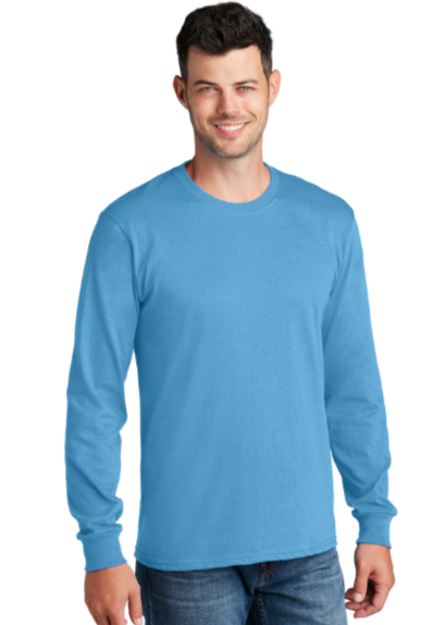 DTF Print Men's Core Cotton Long Sleeve Tee#400624-L