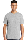 DTF Print Men's TallCore Blend Short Sleeve Tee with Pocket-Light #401754-L