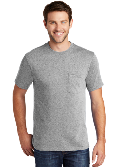 DTF Print Men's Core Cotton Short Sleeve Tee with Pocket #400781-L