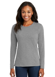 DTF Print Women's Core Cotton Long Sleeve Tee #401155-L