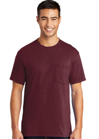 DTF Print Men's Tall Core Blend Short Sleeve Tee with pocket -Dark #401754-D