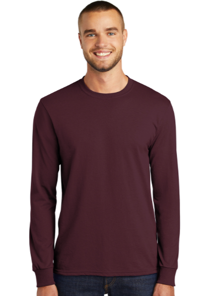 DTF Print Men's TallCore Blend Long Sleeve Tee -Dark #404473-D
