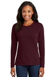 DTF Print Women's Core Cotton Long Sleeve Tee #401155-D