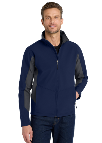 Embroidered Men's Core Colorblock Soft Shell  #404843