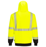 Embroidered Hi-Vis Contrast Zipped Winter Hoodie #404897