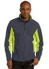 Embroidered Men's Core Colorblock Soft Shell Jacket-Tall  #404845