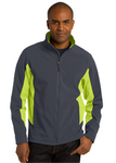 Embroidered Men's Core Colorblock Soft Shell Jacket-Tall  #404845