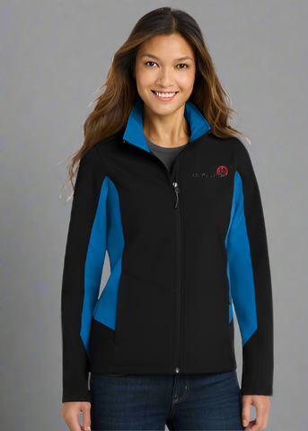 Embroidered Women's Core Colorblock Soft Shell  #404844