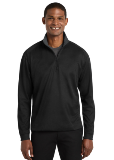 Embroidered Men's Vertical Texture 1/4-Zip Pullover #404793