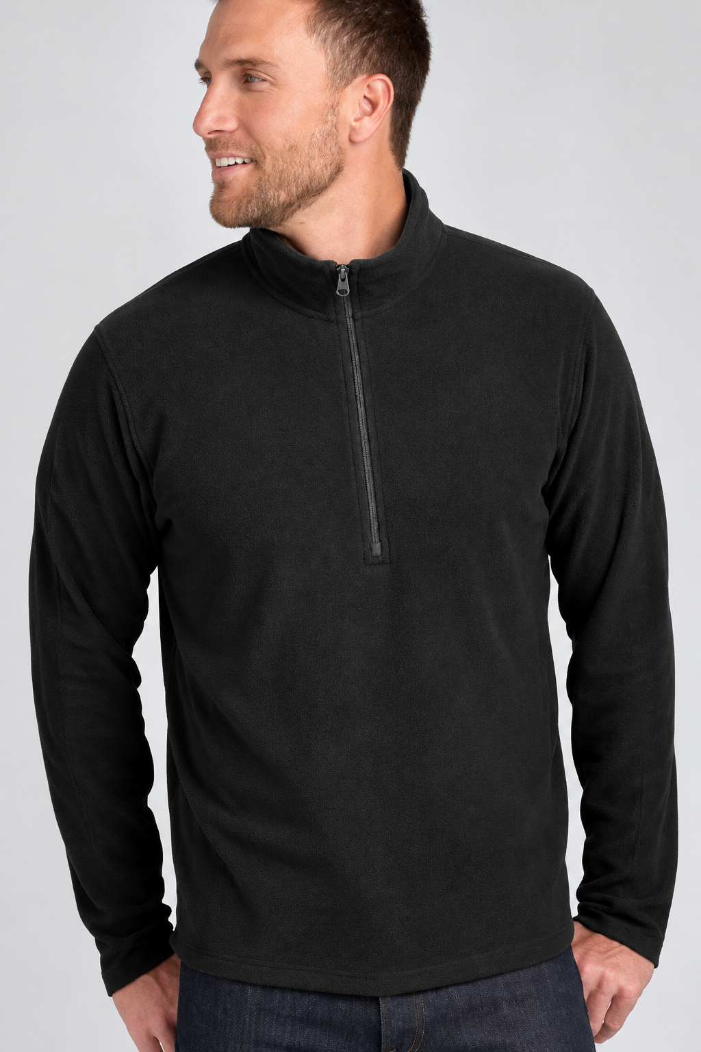 Embroidered Men's Microfleece 1/2 zip Pullover #400990
