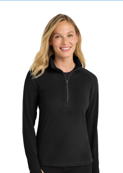 Embroidered Women's Microfleece 1/2 zip Pullover #400991