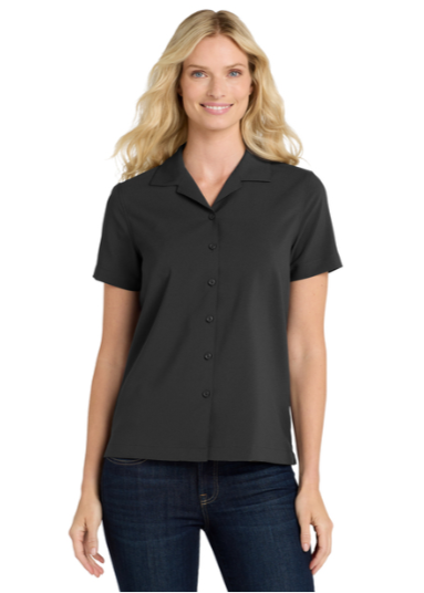 Embroidered Women's Short Sleeve Performance Staff Shirt  #404831