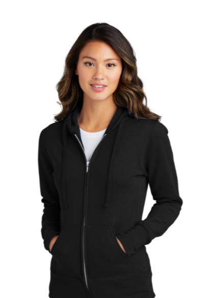 Embroidered Women's Hooded Sweatshirt  Full Zip Dark Colors  #403292