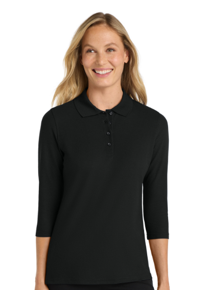 Embroidered Women's Silk Touch 3/4-Sleeve Polo Light #404725