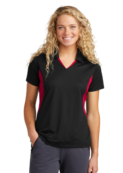 Embroidered  Women's Side Blocked Mircropique Sport-Wick Polo#404764