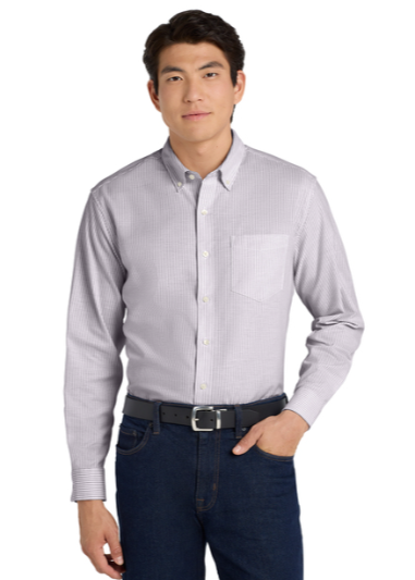 Embroidered  SuperPro Oxford Stripe Shirt  #404813