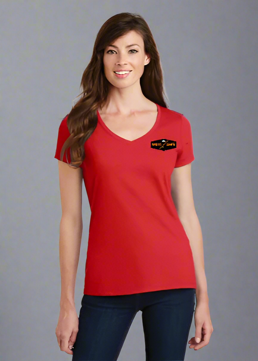 DTF Print Women's  Fan Favorite V-Neck Tees #404540