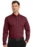 Embroidered  Long Sleeve Carefree Poplin Shirt  #401335