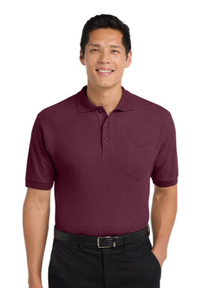 Embroidered Silk Touch Polo with Pocket #404204