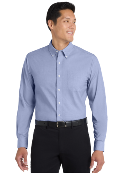 Embroidered Men's Tall Crosshatch Easy Care Shirt  #404837