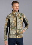 Embroidered Men's Camouflage Colorblock Soft Shell  #404848