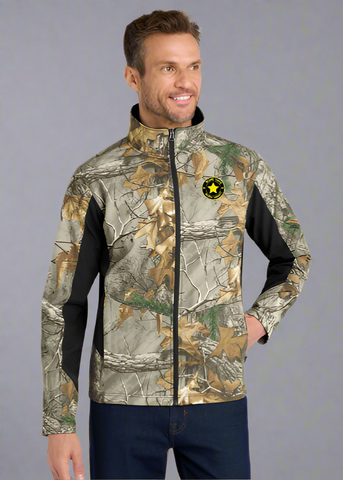 Embroidered Men's Camouflage Colorblock Soft Shell  #404848