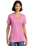 DTF Print Women's Core Cotton V-Neck Tee #404887-L
