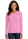 DTF Print Women's Core Cotton Long Sleeve Tee #401155-L
