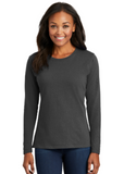 DTF Print Women's Core Cotton Long Sleeve Tee #401155-D